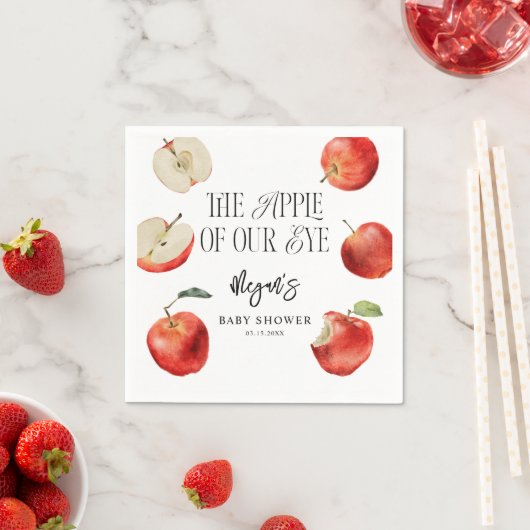 Apple van ons Baby shower van de oogboomgaard Servet (Insitu)