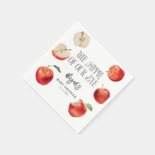 Apple van ons Baby shower van de oogboomgaard Servet (Hoek)