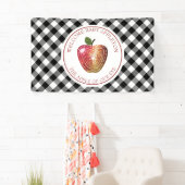 Apple van ons Baby shower van de oogboomgaard Spandoek (Insitu)