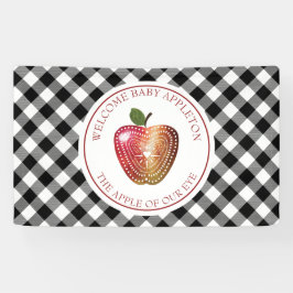 Apple van ons Baby shower van de oogboomgaard Spandoek