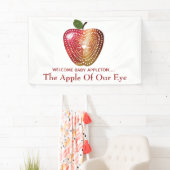 Apple van ons Baby shower van de oogboomgaard Spandoek (Insitu)