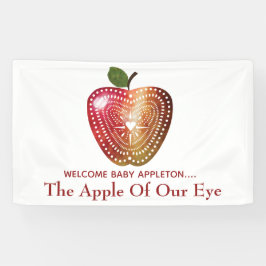 Apple van ons Baby shower van de oogboomgaard Spandoek