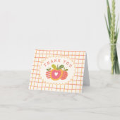 Apple van ons Eye Autumn Theme Pattern Baby shower Bedankkaart (Voorkant)