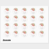 Apple van ons Eye Baby shower Dank u Ronde Sticker (Vel)