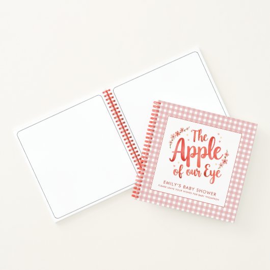 Apple van ons Eye Baby shower gastenboek Notitieboek (Binnen)