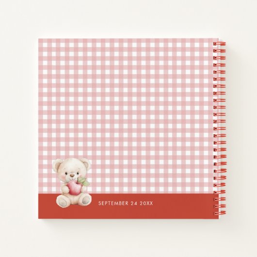 Apple van ons Eye Baby shower gastenboek Notitieboek (Achterkant)