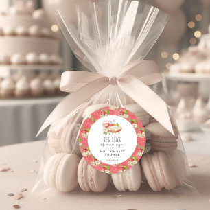 Apple van ons Eye Baby shower papier Ronde Sticker