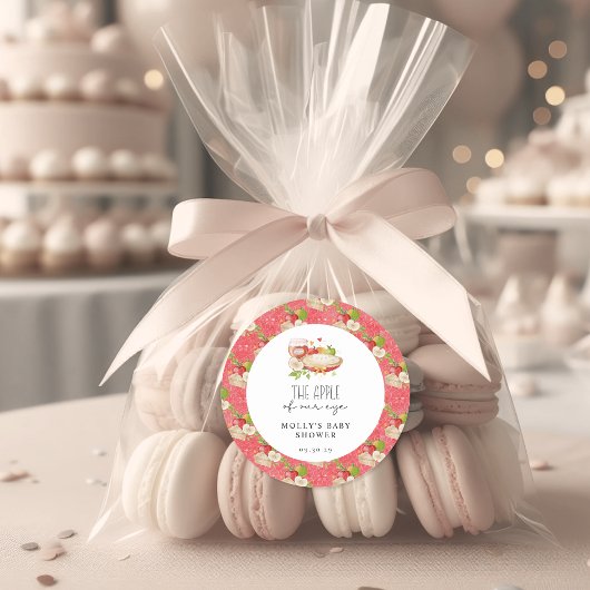Apple van ons Eye Baby shower papier Ronde Sticker