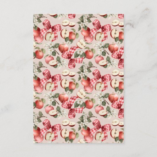 Apple van ons Eye Baby shower Word Scramble-spel Informatiekaartje (Achterkant)