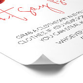 Apple van Ons Eye Baby shower Zeg niet Baby Poster (Hoek)