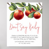 Apple van Ons Eye Baby shower Zeg niet Baby Poster (Voorkant)