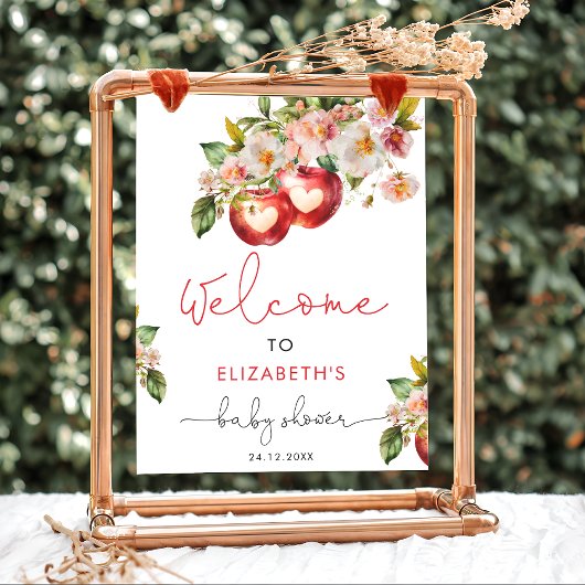 Apple van ons Eye Fruit Baby shower Welkom Poster