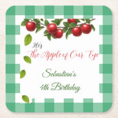 Apple van ons Eye Gingham Onderzetter (Voorkant)