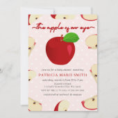 Apple van ons Eye Herfst Girl Baby shower Kaart (Voorkant)