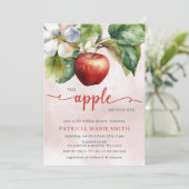 Apple van ons Eye Herfst Girl Baby shower Kaart (Staand voorkant)