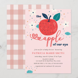 Apple van ons Eye Herfst Girl Baby shower Kaart