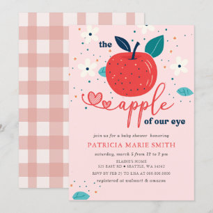Apple van ons Eye Herfst Girl Baby shower Kaart
