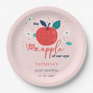 Apple van ons Eye Herfst Girl Baby shower Papieren Bordje