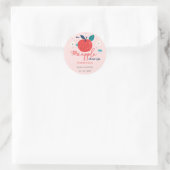 Apple van ons Eye Herfst Girl Baby shower Ronde Sticker (Tas)