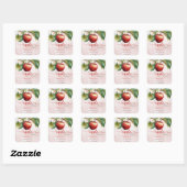 Apple van ons Eye Herfst Girl Baby shower Vierkante Sticker (Vel)