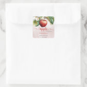 Apple van ons Eye Herfst Girl Baby shower Vierkante Sticker (Tas)