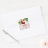 Apple van ons Eye Herfst Girl Baby shower Vierkante Sticker (Envelop)