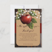 Apple van ons Eye Rustic Herfst Baby shower Bedankkaart (Voorkant)