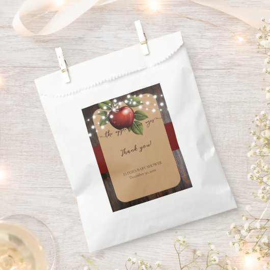 Apple van ons Eye Rustic Herfst Baby shower Bedankzakje (Geknipt)