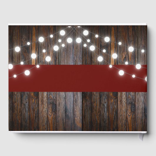 Apple van ons Eye Rustic Herfst Baby shower Gastenboek (Achterkant)