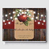 Apple van ons Eye Rustic Herfst Baby shower Gastenboek (Voorkant)