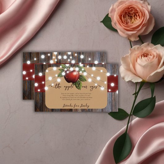 Apple van ons Eye Rustic Herfst Baby shower Informatiekaartje