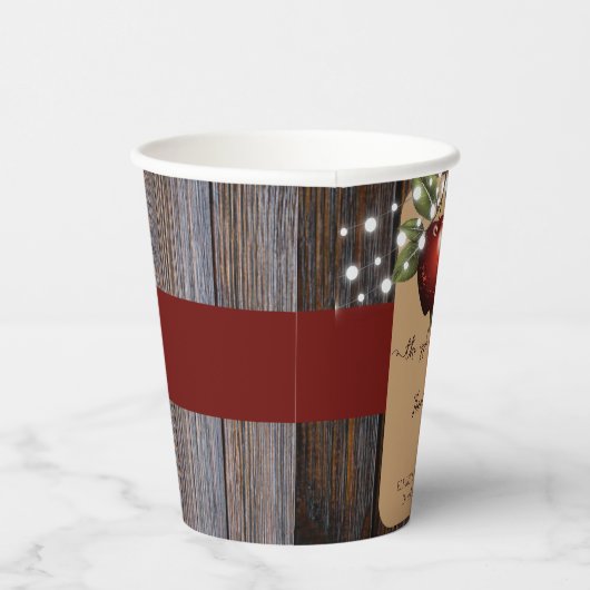 Apple van ons Eye Rustic Herfst Baby shower Papieren Bekers (Rechts)