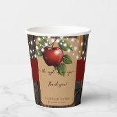 Apple van ons Eye Rustic Herfst Baby shower Papieren Bekers (Voorkant)