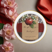 Apple van ons Eye Rustic Herfst Baby shower Papieren Bordje