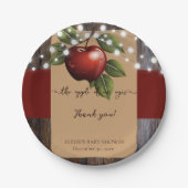 Apple van ons Eye Rustic Herfst Baby shower Papieren Bordje (Voorkant)