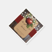 Apple van ons Eye Rustic Herfst Baby shower Servet (Hoek)