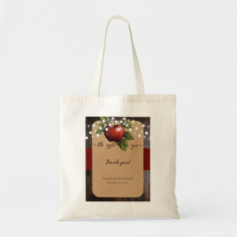 Apple van ons Eye Rustic Herfst Baby shower Tote Bag