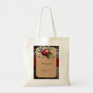 Apple van ons Eye Rustic Herfst Baby shower Tote Bag
