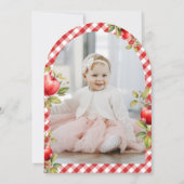 Apple van ons oog 1e foto verjaardagsfeestje kaart (Achterkant)