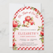 Apple van ons oog 1e foto verjaardagsfeestje kaart (Voorkant)