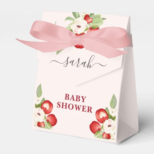 Apple van ons oog Baby shower Bedankdoosjes (Voorkant Zijde)