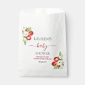 Apple van ons oog Baby shower Bedankzakje (Voorkant)