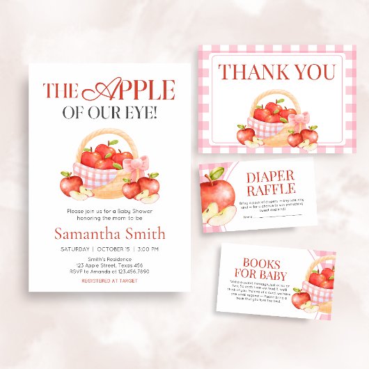 Apple van ons oog Baby shower Kaart