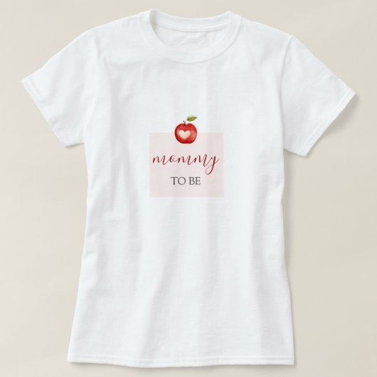 Apple van ons oog Baby shower T-shirt (Design voorkant)