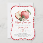 Apple van Ons Oog Baby Shower Uitnodiging (Voorkant)