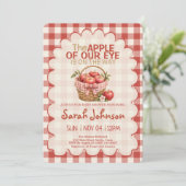 Apple van Ons Oog Baby Shower Uitnodiging (Staand voorkant)