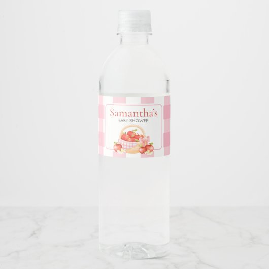 Apple van ons oog Baby shower Waterfles Etiket (Voorkant)