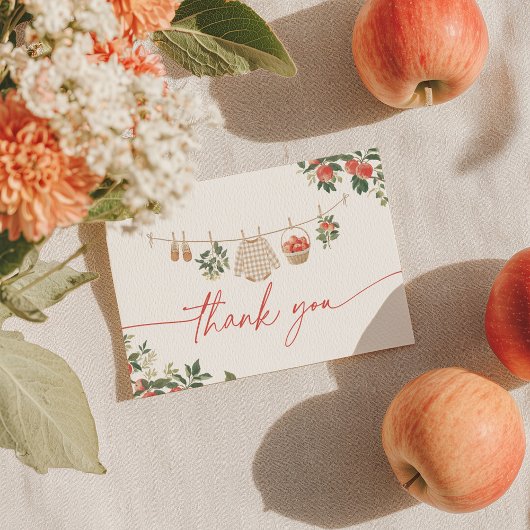 Apple van Ons Oog Herfst Baby shower Bedankkaart