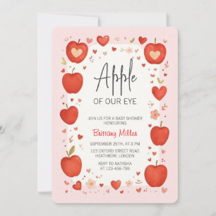 Apple van Ons Oog Herfst Baby shower Kaart