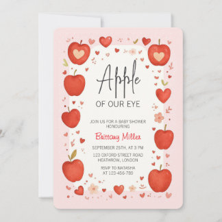 Apple van Ons Oog Herfst Baby shower Kaart